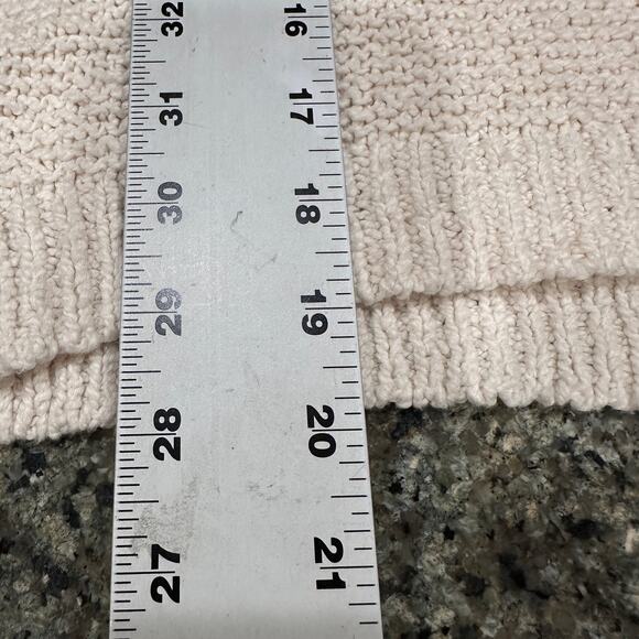 Pink Lily Sweater Women Size M Cream Color Clean Girl Minimalist Cotton Blend - Picture 6 of 7